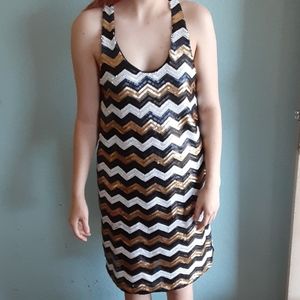 Alta Brand Womens Mini Sequin Dress In Medium